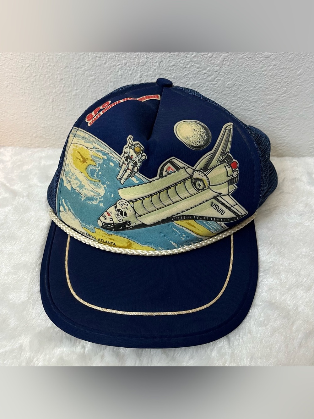 Vintage NASA Space Shuttle Kennedy Space Center Astronaut Trucker Hat Snapback